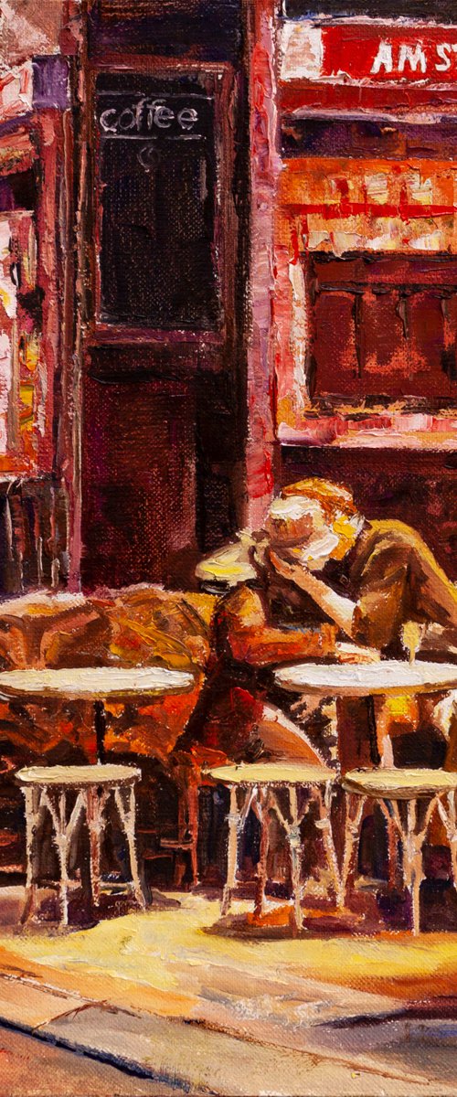 Meeting in a cafe by Aleksandr Neliubin