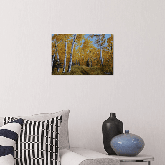 Autumn in Birch Forest