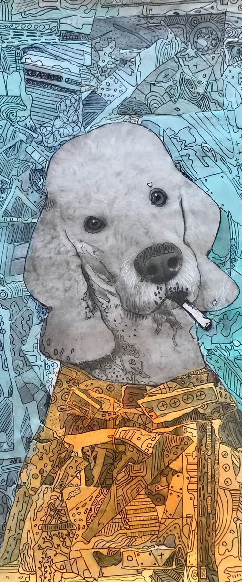 Smoking dog #12 by Pavel Kuragin