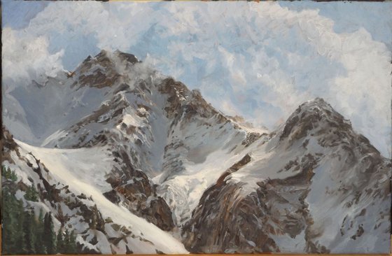 Sun in the mountain