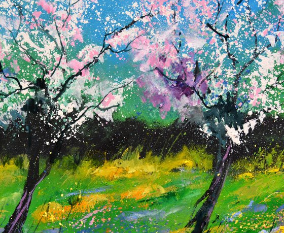 Two trees in spring