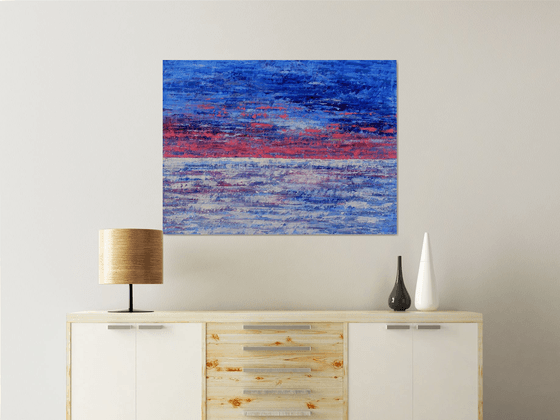 Makgadikgadi Sunset-Large ( 40" x 30" - 102cm x 76cm) painting