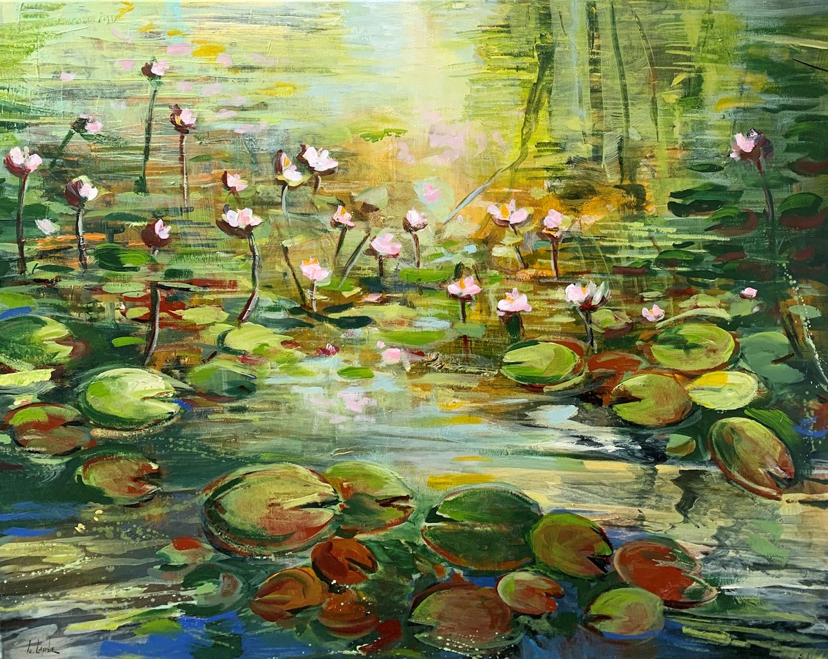 Summer reflection at the pond II by Irina Laube