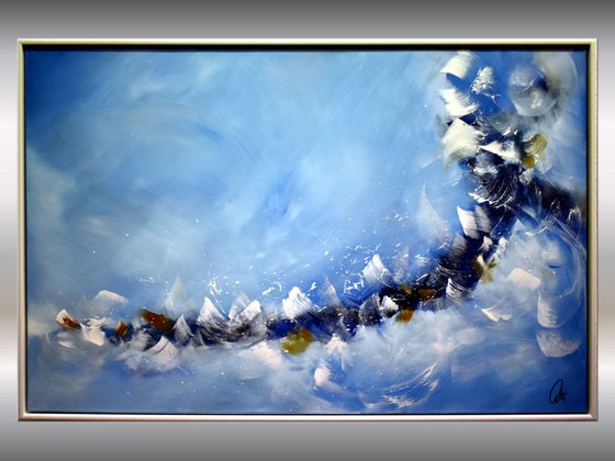 Blue Spirit  - Abstract Art - Acrylic Painting - Canvas Art - Framed Painting - Abstract Sea Painting - Ready to Hang