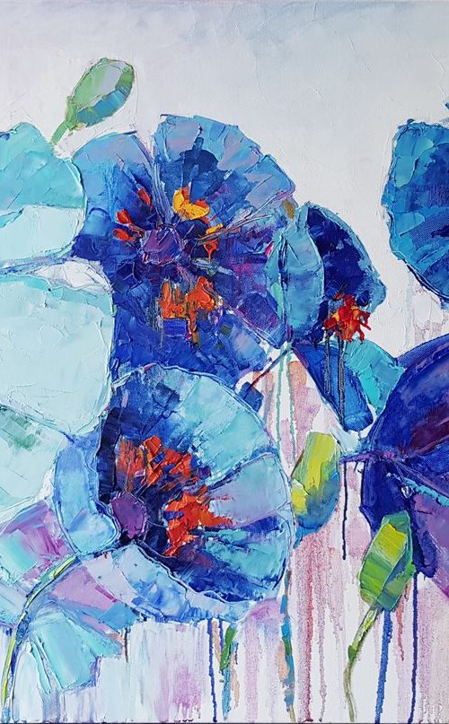 Poppies (90x60cm) by Mary Voloshyna