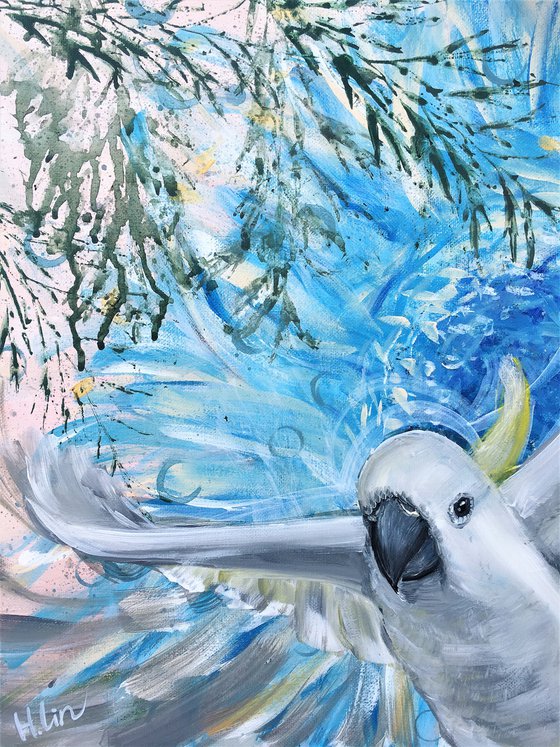 Soaring High – White Cockatoo