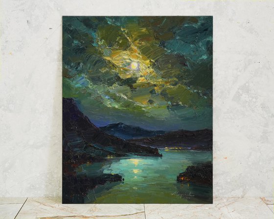 Moon night landscape