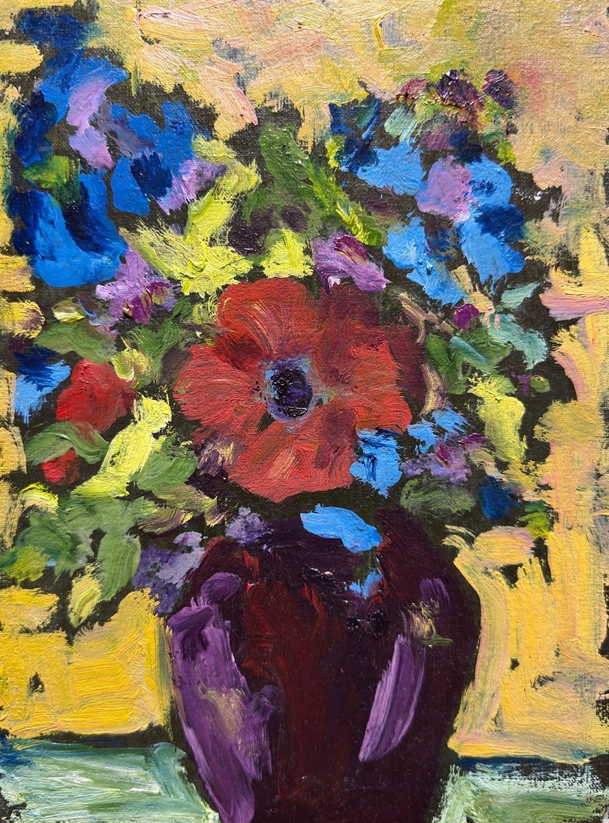 Vase Of Summer Colors By Razmik Manoyan, 7 X 9, Artwork For Sale On Artfinder