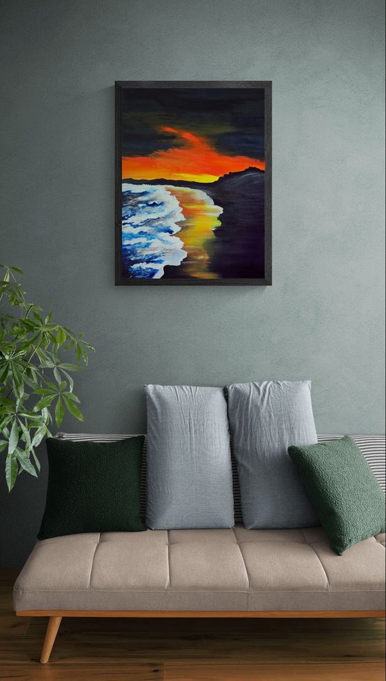 Fiery Sunset Coast