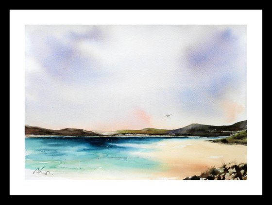 Luskentyre Beach. Original Watercolour Painting.