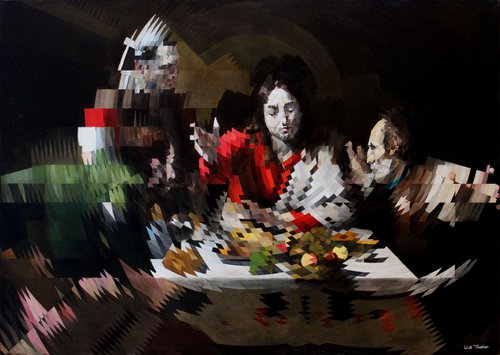 The Supper at Emmaus (after Caravaggio) by Will Teather