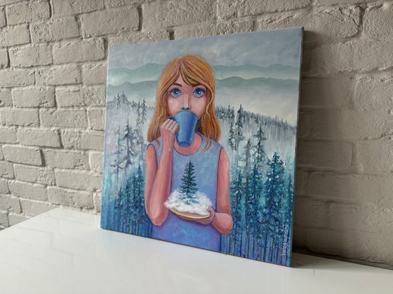 Girl with pine