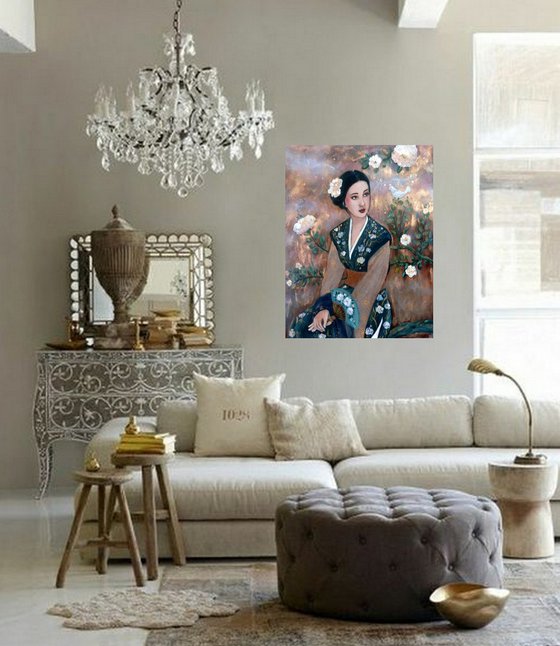 The meeting 60x 73 cm.