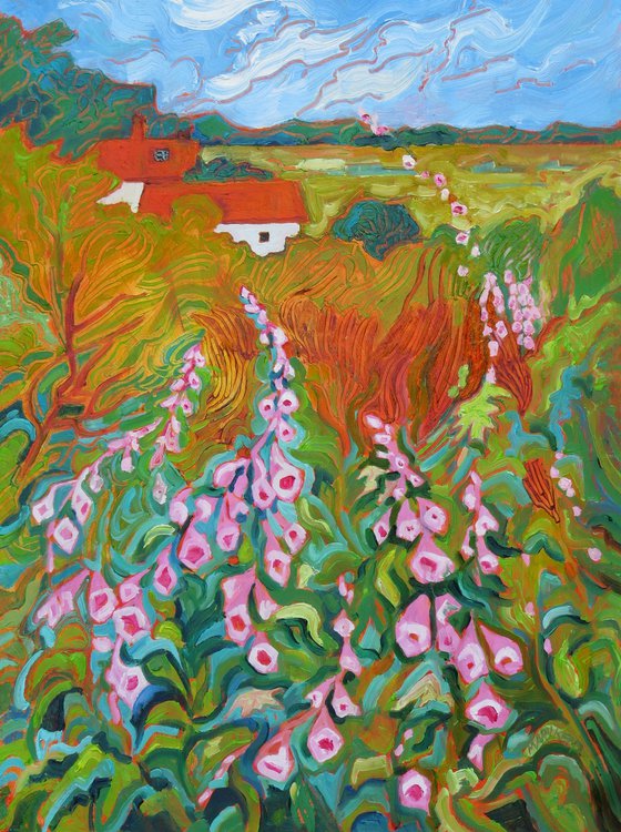 Red Roofs and Foxgloves