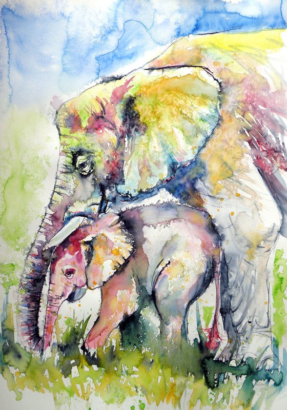 Elephants family
