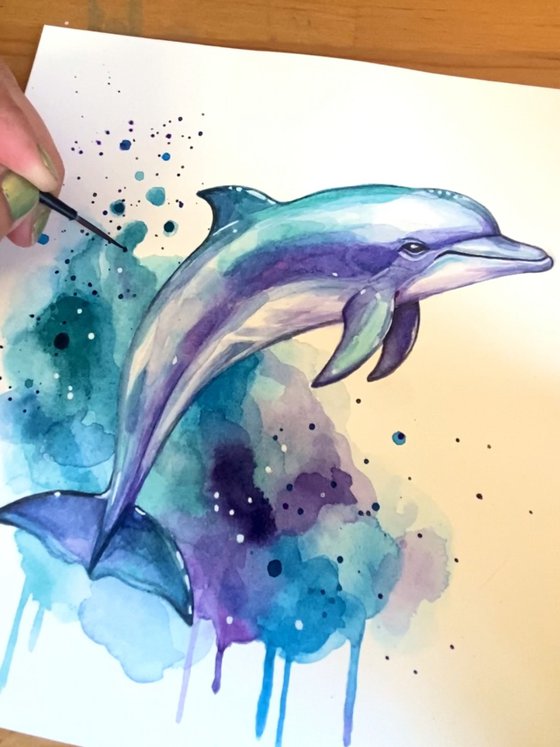 Colourful Dolphin Painting