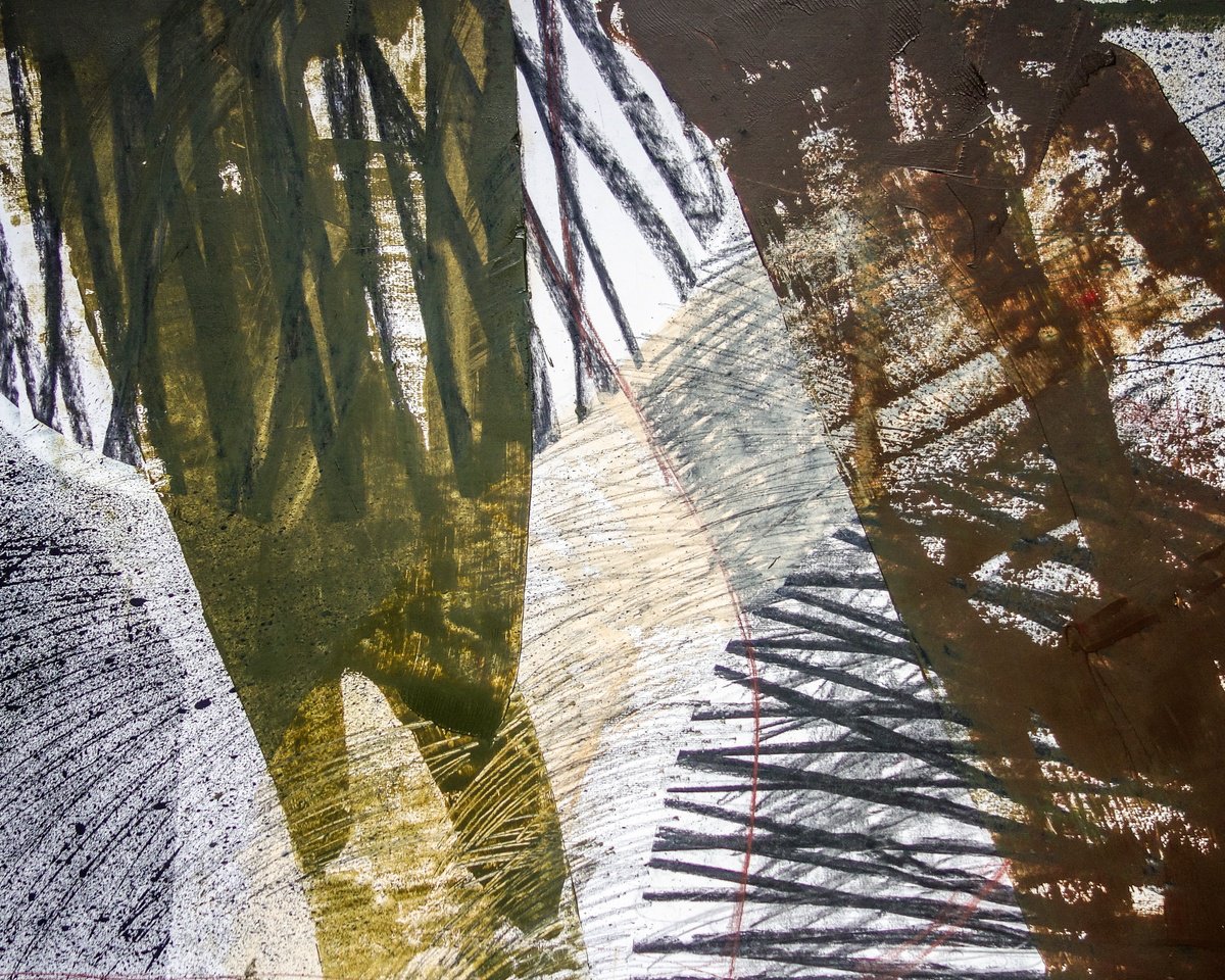 Expressive Abstract Oil Painting By Elizabeth Anne Fox, 30 X 24, Confluence Landscape 3, Original Artwork