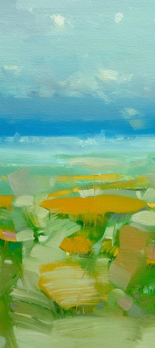 Flowers Valley, Original oil painting, Handmade artwork, One of a kind by Vahe Yeremyan