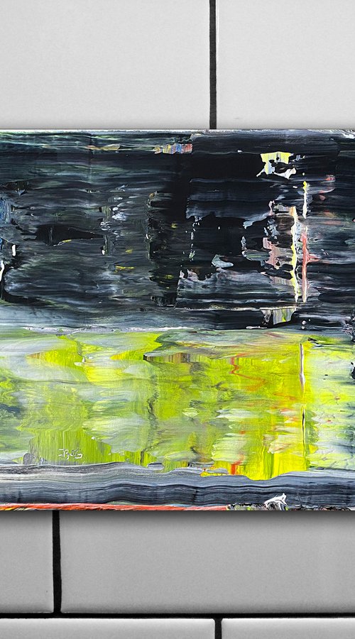 "Mystify Me" - Original PMS Abstract Acrylic Painting On Canvas - 28" x 16" by Preston M. Smith (PMS)