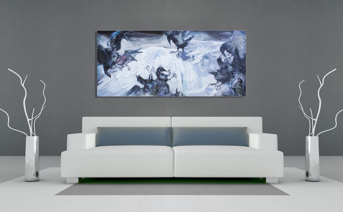 The Attack On Angel By Anastasiia Grygorieva, 63 X 28, Artwork For Sale On Artfinder