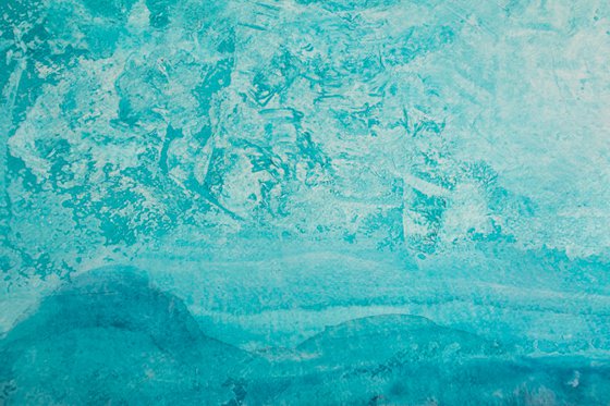 Blue abstract water landscape - sea - ocean deco design