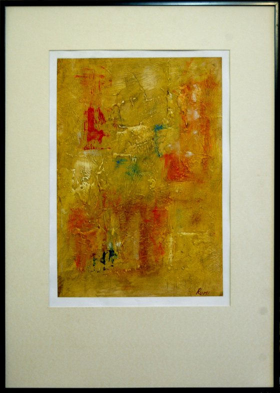 "Abstract Variations # 27". Matted and framed.