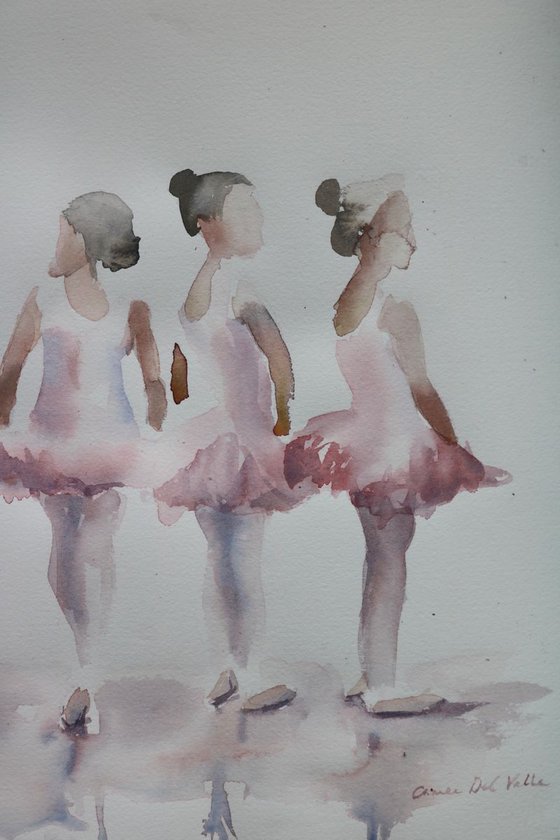 Ballerina painting “Waiting Patiently”