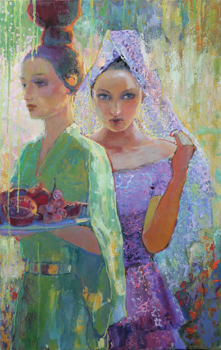 Girls with garnets by Olga Rikun