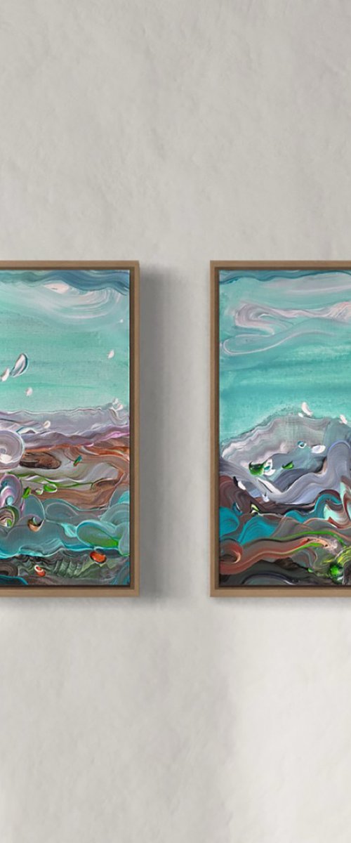 Coastal study no.62 - diptych by Tatiana Georgieva