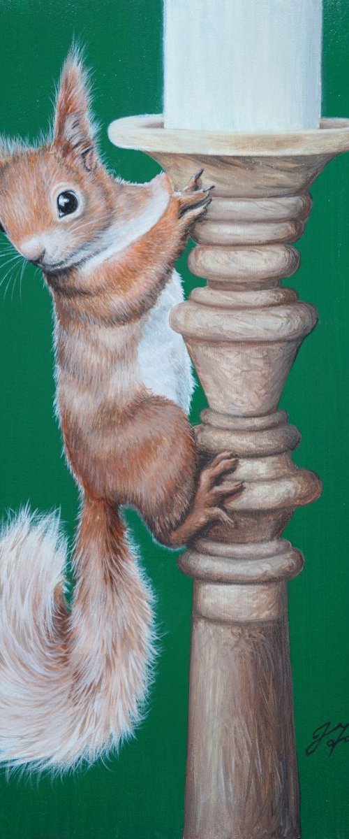 Wild@Home "Just hanging around" 8x12 by Jayne Farrer