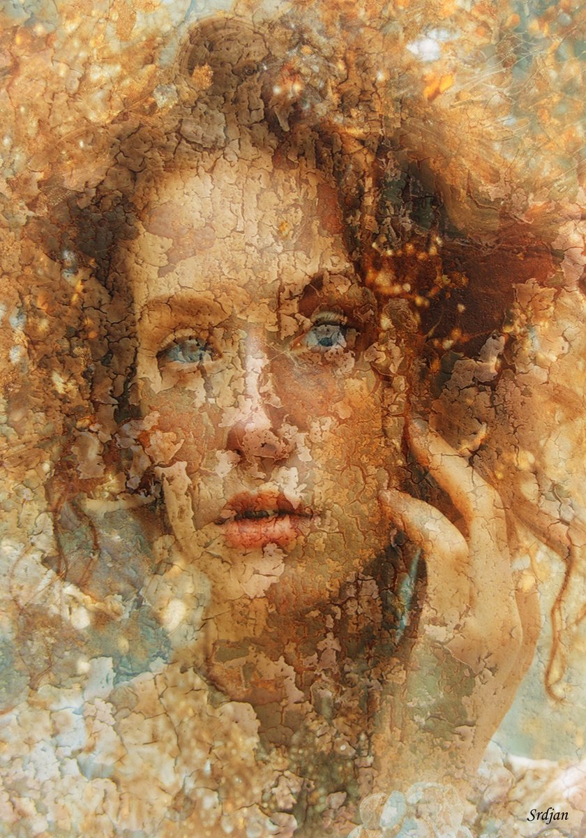 Illustrative Portrait Photograph By Srdjan Jevtic, 28 X 39", Always Remember You This Way, Original Artwork