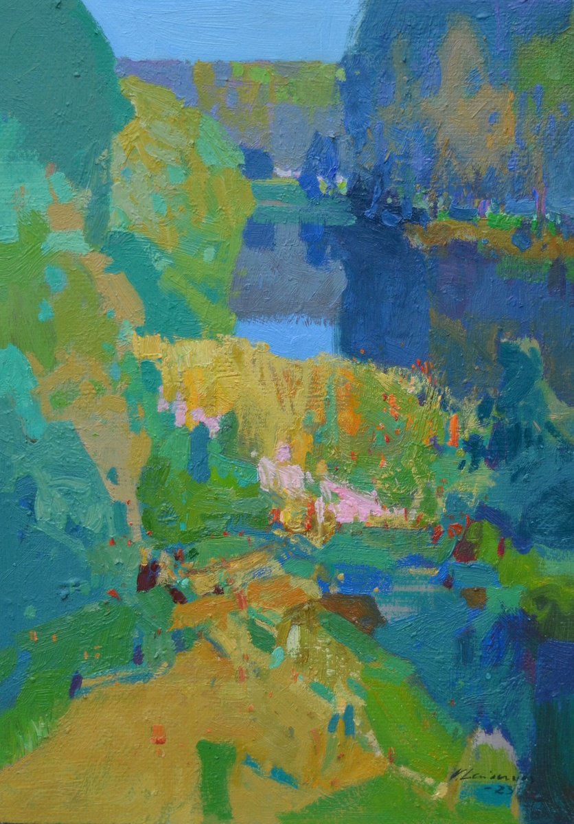 Grassy Shores By Vytautas Laisonas, 10 X 14, Artwork For Sale On Artfinder