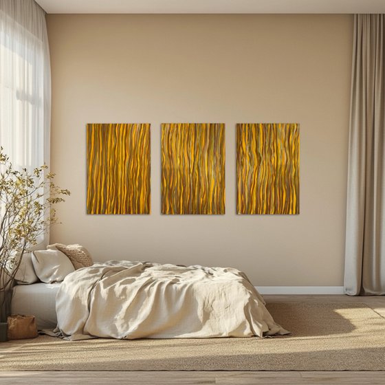 Hand-painted Yellow Gold