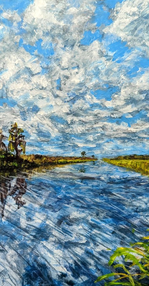 Plein Air Loxahatchee Wildlife Refuge Levee by Robbie Potter