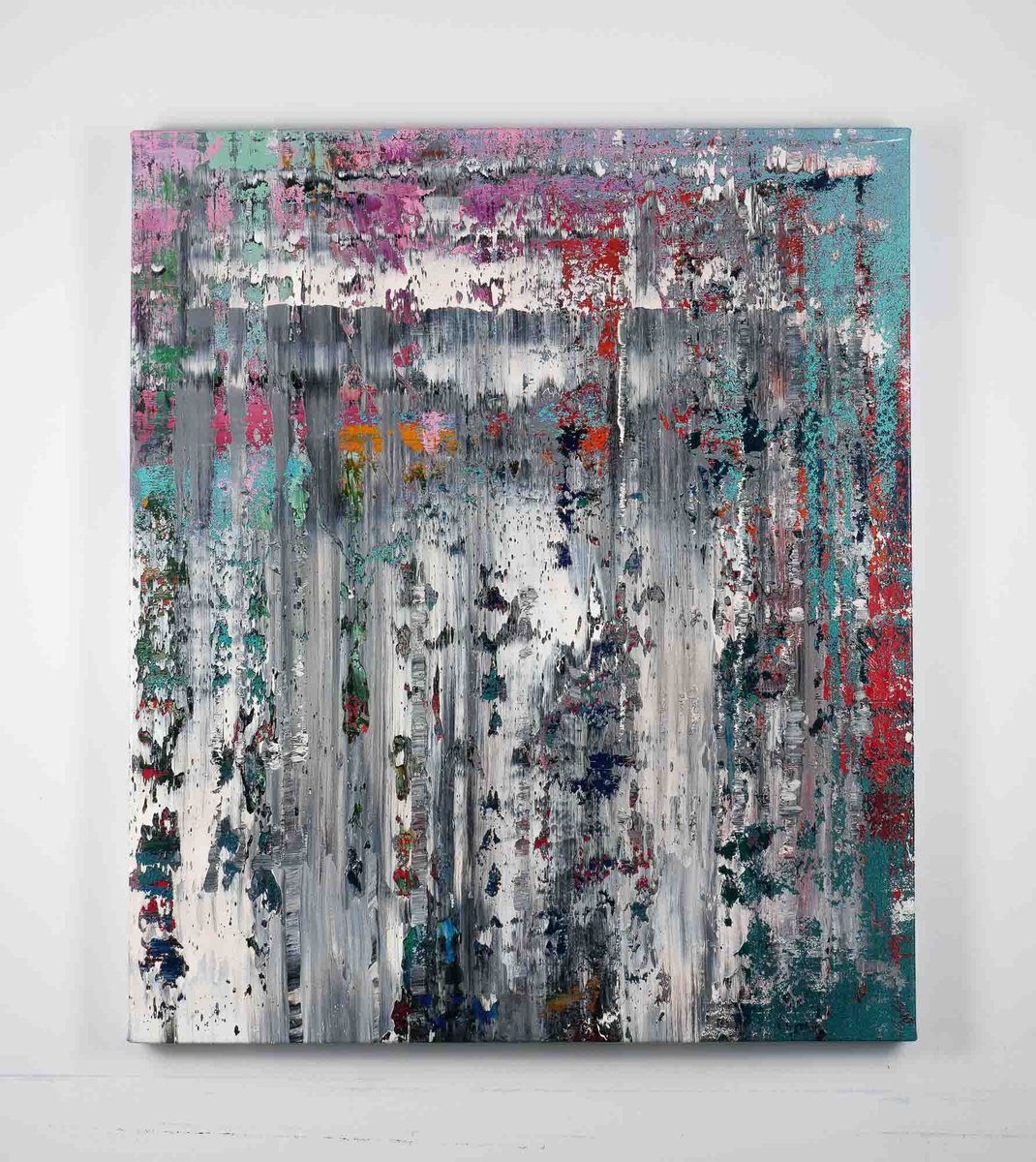 Organic Abstract Oil Painting By Vadim Shamanov, 30 X 35", Yukon Vii, Original Artwork