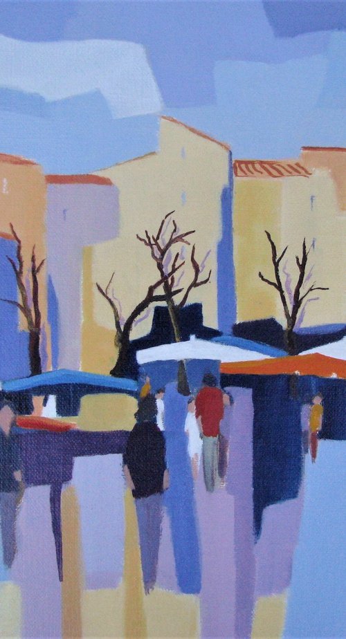 Pézenas market in winter by Jean-Noël Le Junter