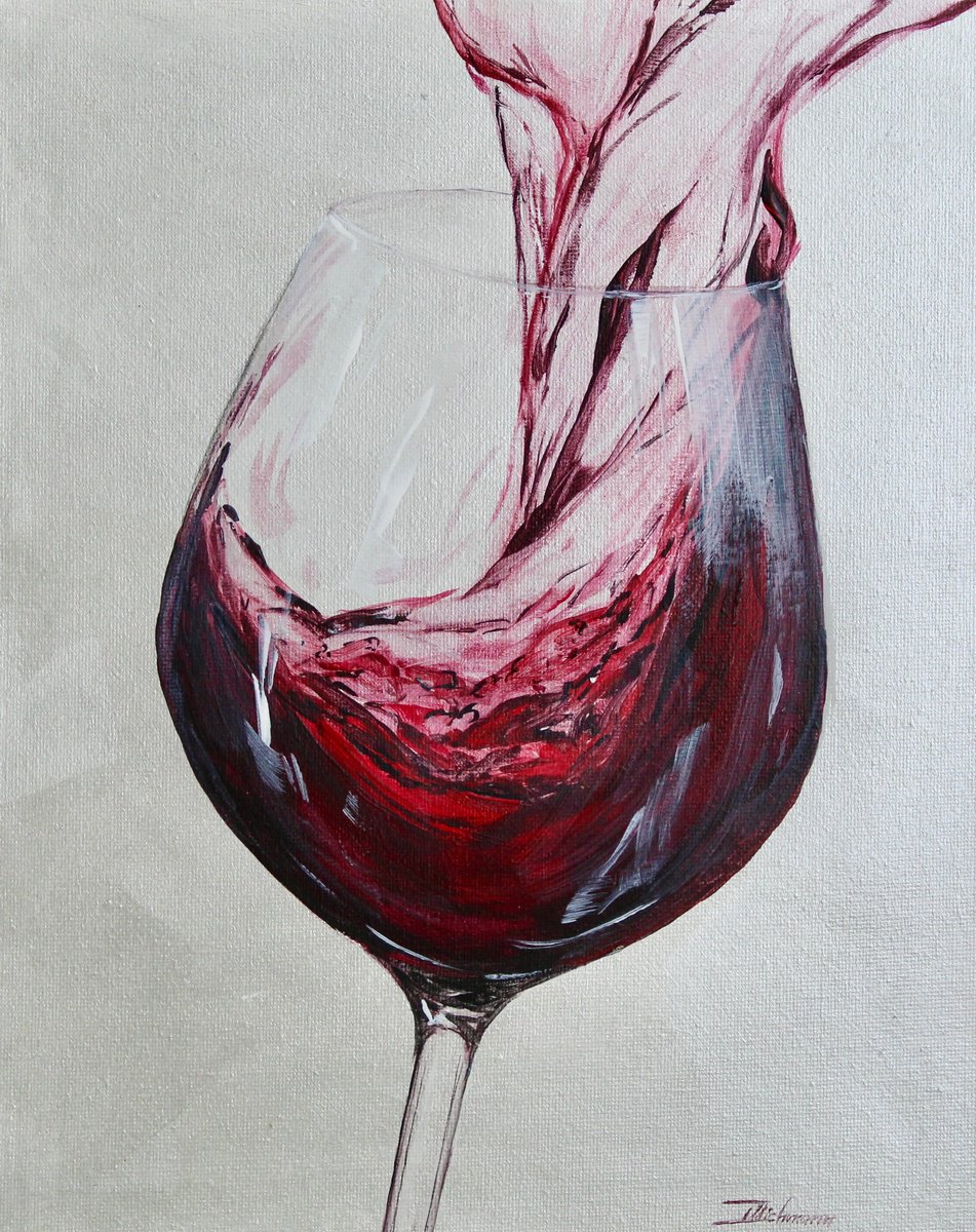 Photorealistic Still Life Acrylic Painting By Liza Illichmann, 9 X 12", Just One Pour, Original Artwork