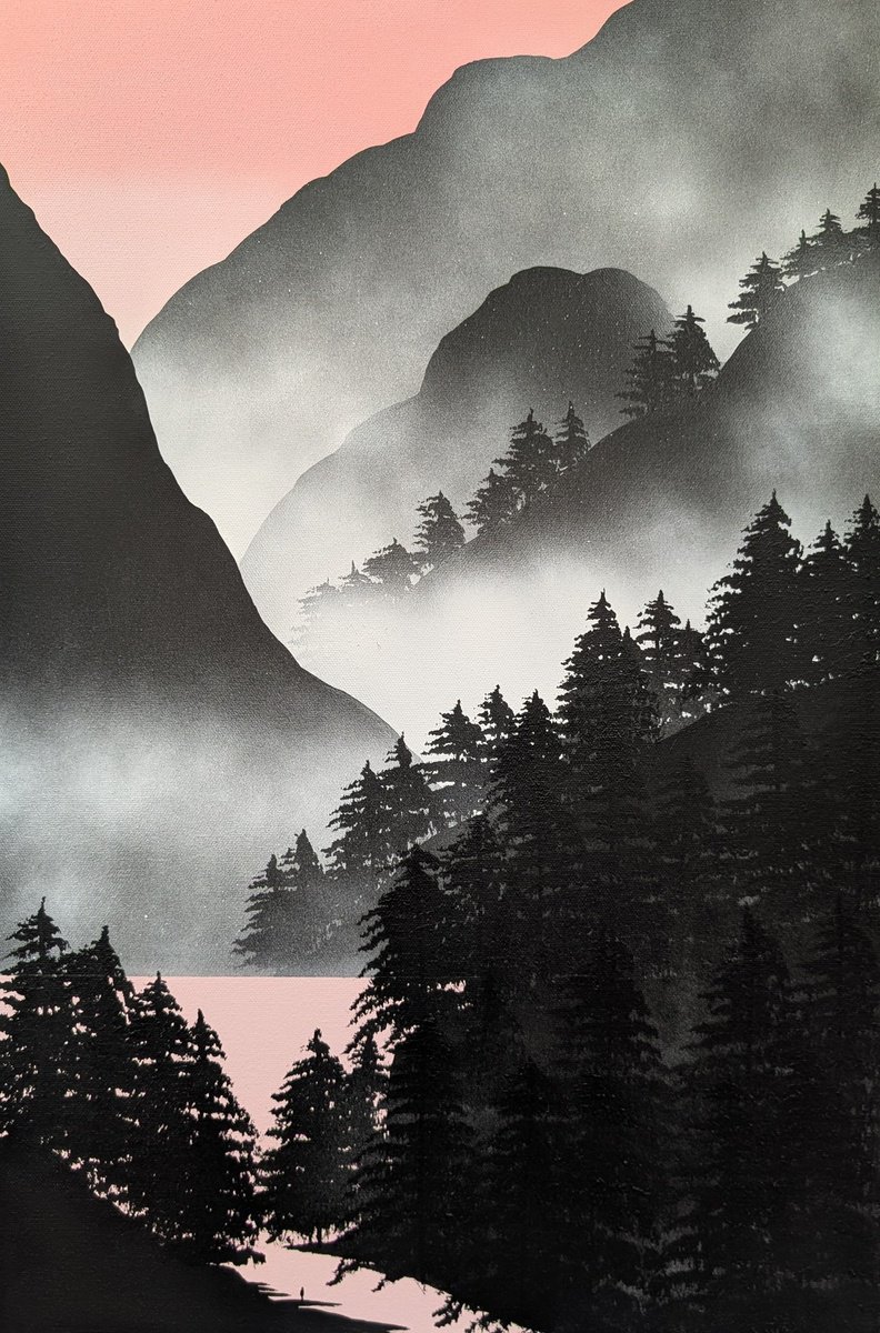 Landscape Acrylic Painting By Robert Owen Bloomfield, 16 X 24", ShaS?di?i?n 25, Original Artwork