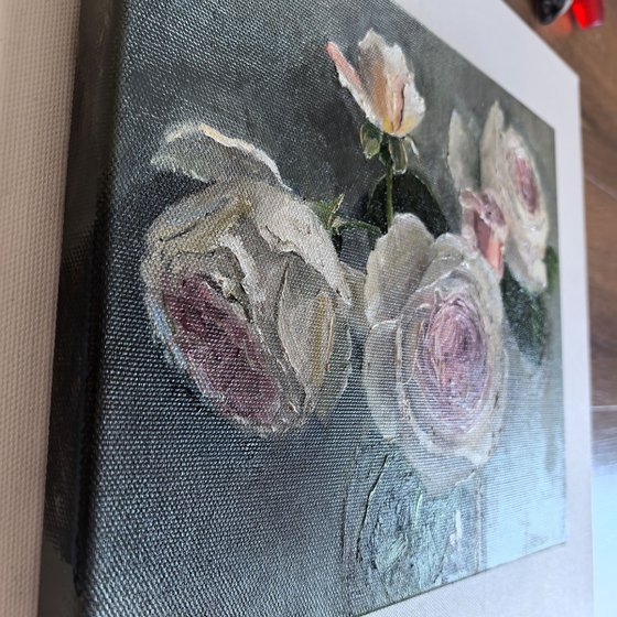 Pink roses still life