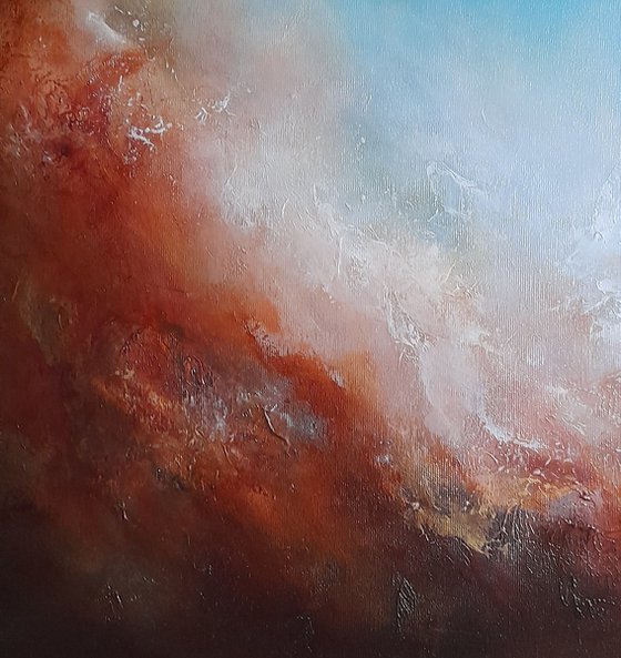 Infinite Movement (Large Deeply Textured Oil Painting 80cms X 80cms)
