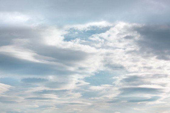 Some day when...  -  abstract cloud canvas in blue and white