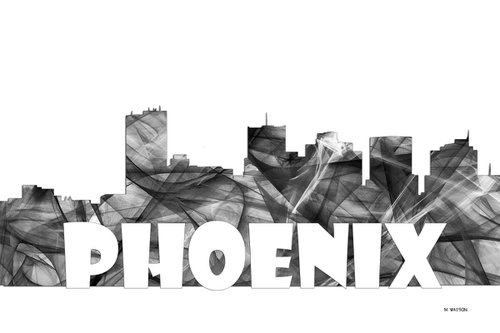 Phoenix Arizona Skyline BG2 by Marlene Watson