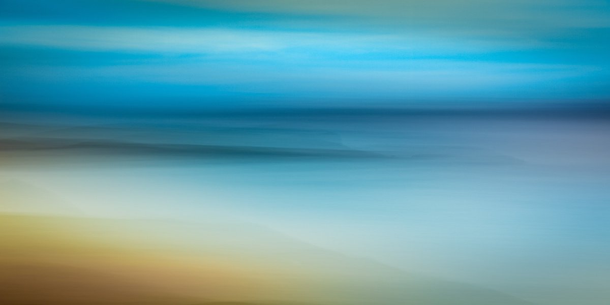 Abstract Landscape Photograph By Lynne Douglas, 94 X 44", Golden Coast, Original Artwork