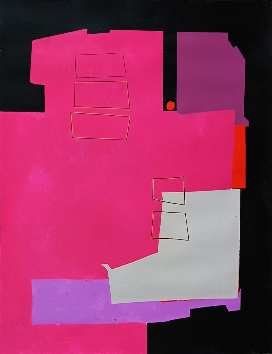 Abstract Acrylic Painting By Luis Medina, 20 X 26", B4C, Original Artwork