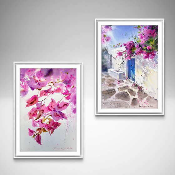 Spanish Bloom (Diptych)