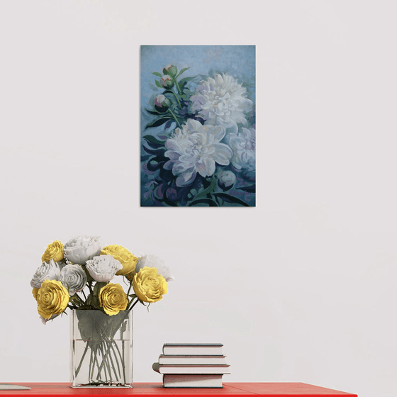 White peonies - floral art