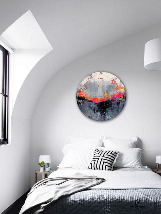 Circular abstract painting / Abstract 22106