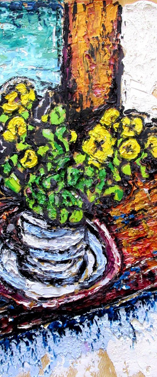 Polyanthas in a mug by Richard Meyer