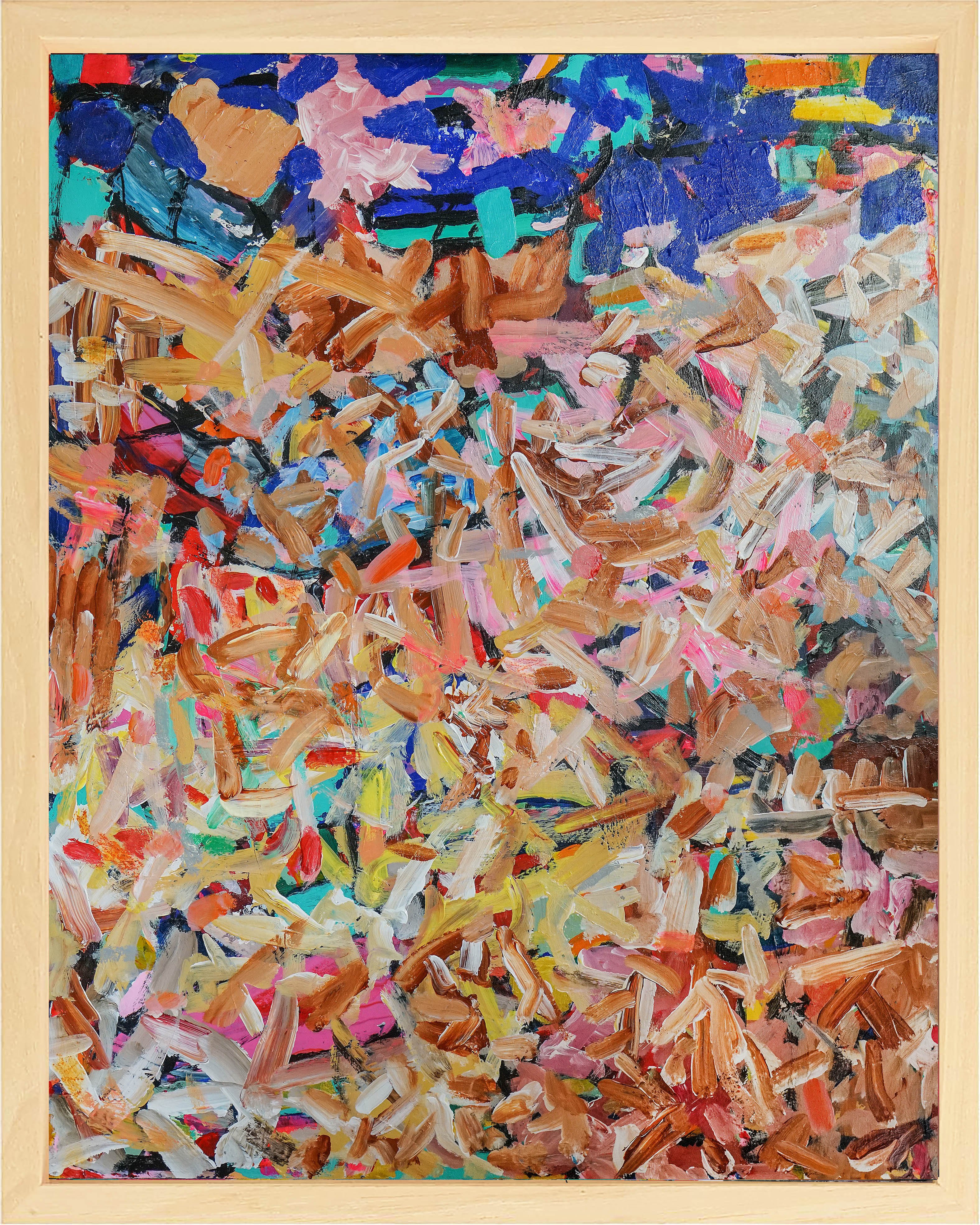 Organic Abstract Acrylic Painting By Geert Lemmers Fpa, 33 X 41, The Price Of Freedom Opus 6, Original Artwork