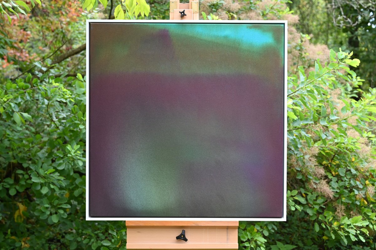 Abstract Acrylic Painting By Richard Heys, 33 X 33", Folded Light Iv, Original Artwork